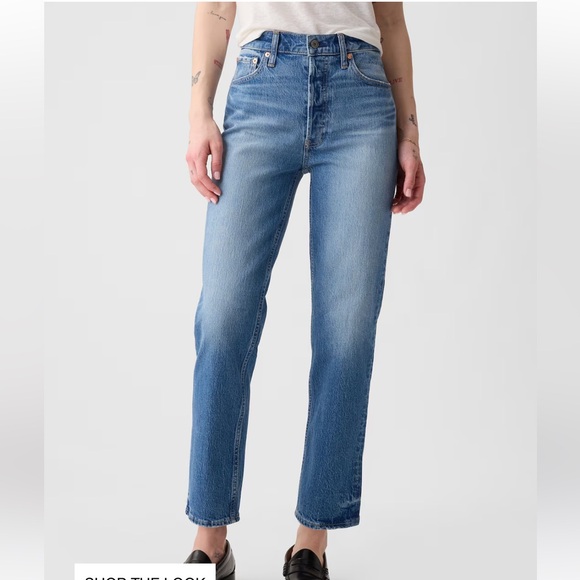 Gap High Rise Cheeky Straight Fit Jeans - Picture 2 of 10
